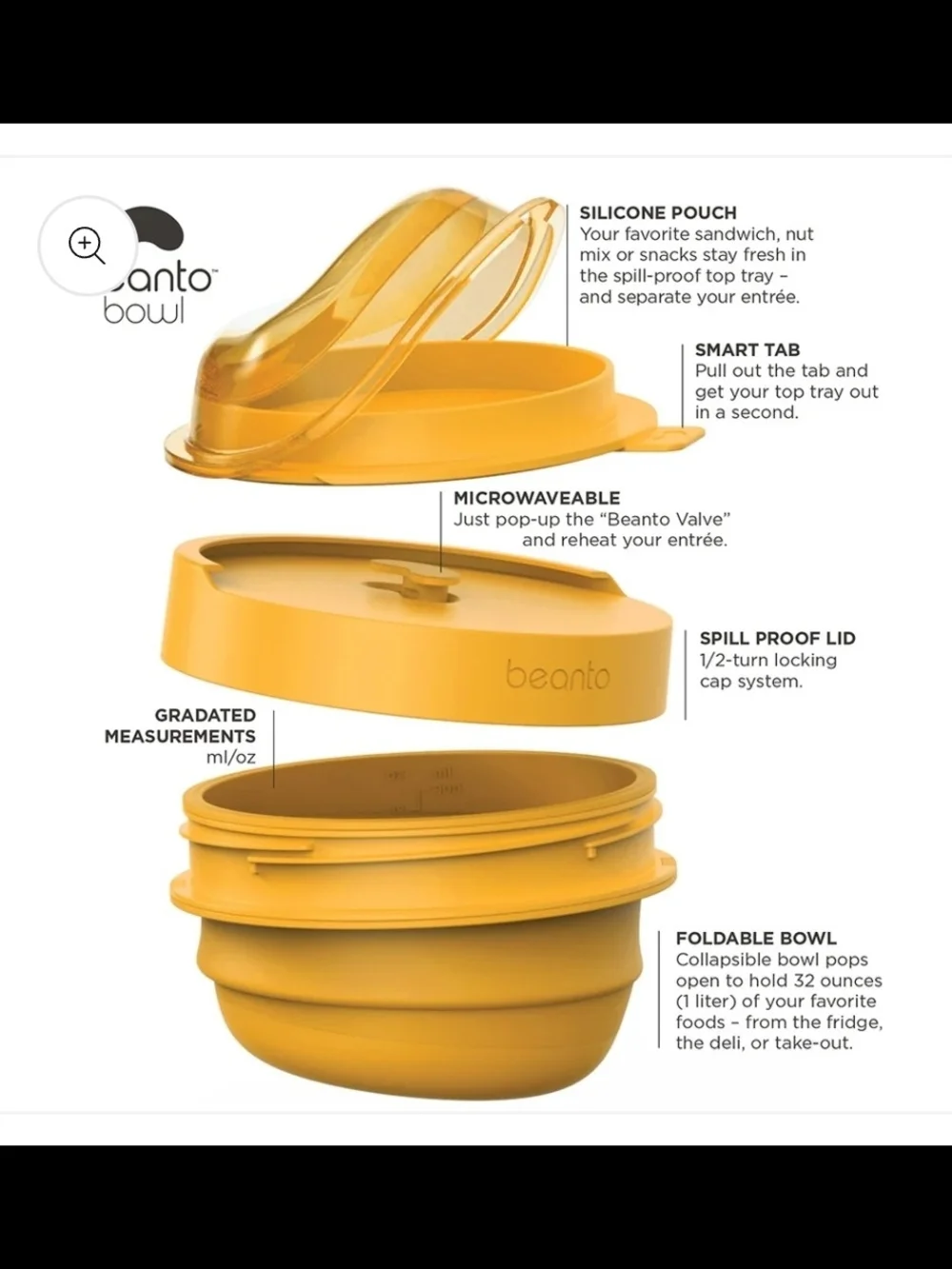 Beanto Bowl 1.35L - Sunshine Yellow